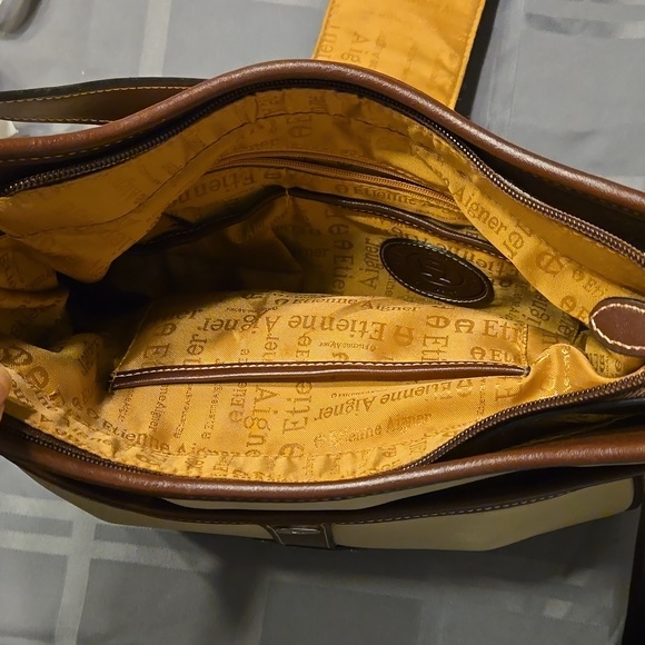 Etienne Aigner EUC Linen Canvas Medium Purse - Picture 10 of 12